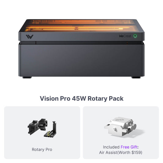 WeCreat Vision Pro 45W laser - rotary pack