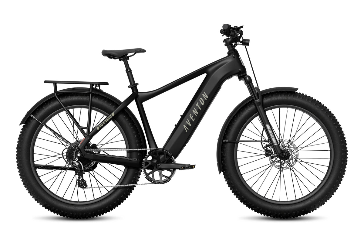 Aventon Aventure 3 fat-tire e-bike in Stealth, side view