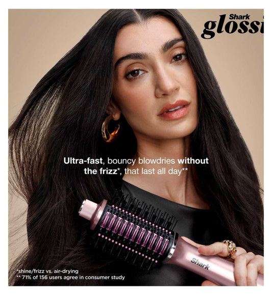 Shark Glossi hot tool and air glosser in pink - styling head detail
