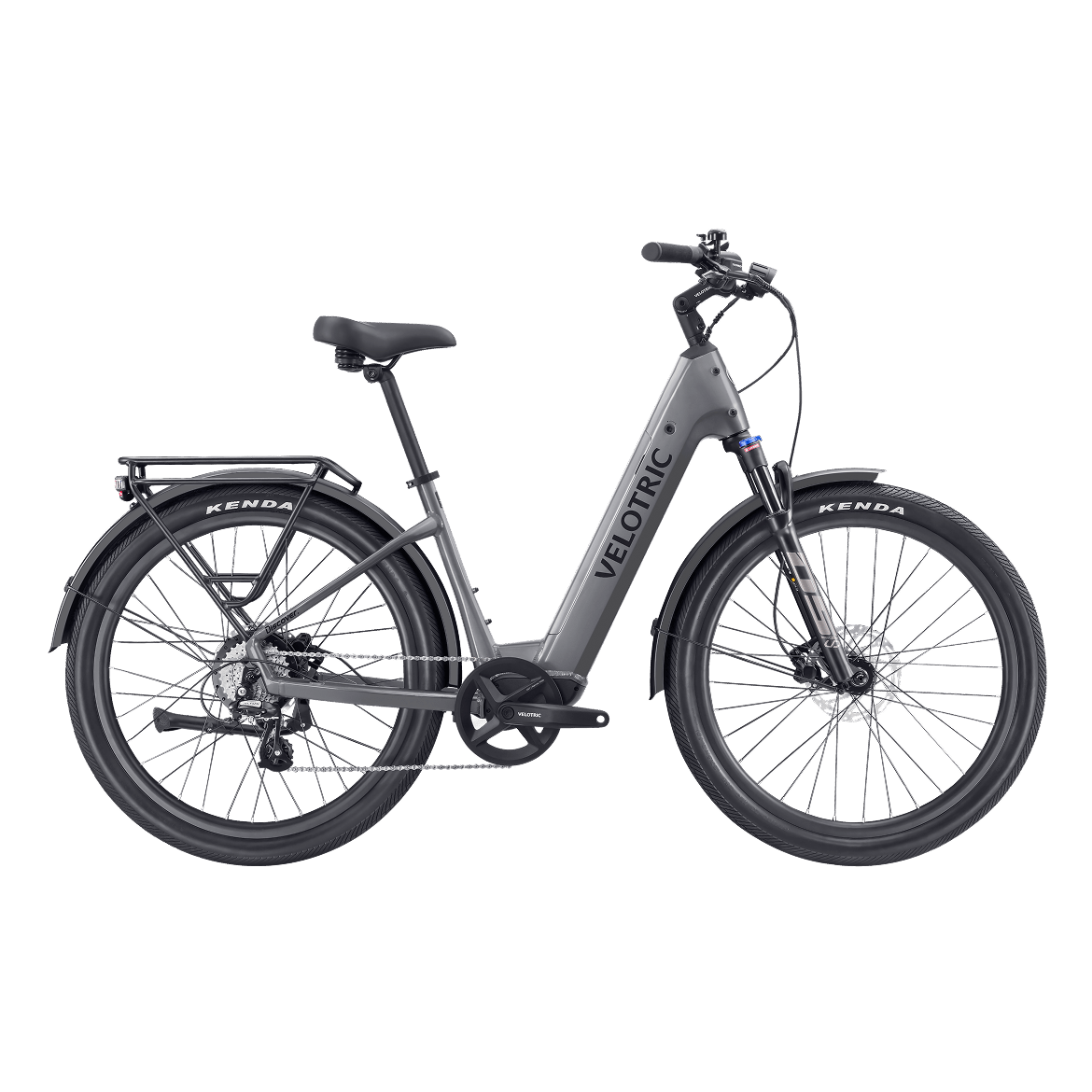 Velotric Discover 2 in Stone Gray, side view