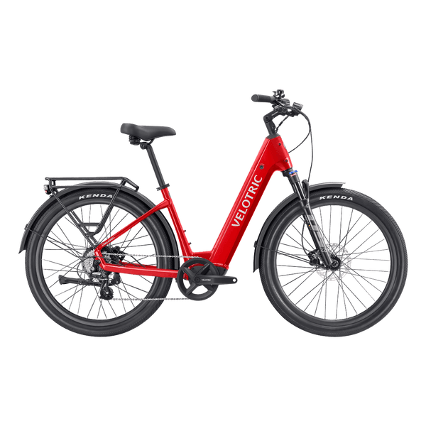 Velotric Discover 2 in Cherry Crimson, side view