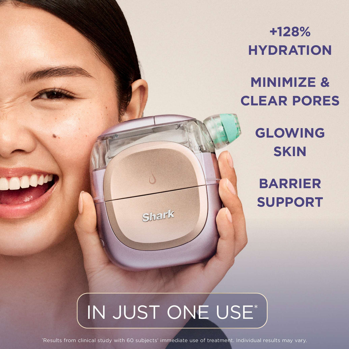 Shark FacialPro Glow in Blue - results detail