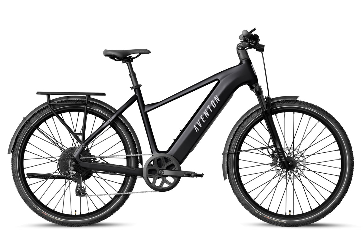 Aventon Level 4 REC in Matte Black, side view
