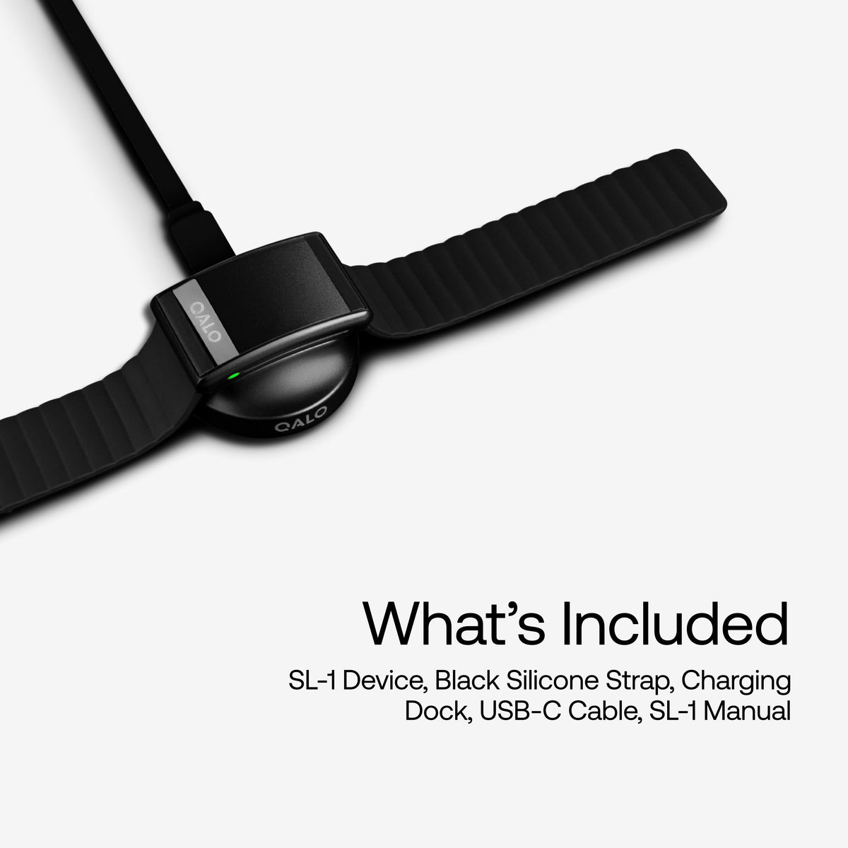 QALO SL-1 Smart Band in black silicone - strap detail