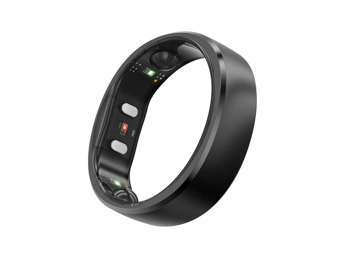 RingConn Gen 2 smart ring in Matte Black - front view
