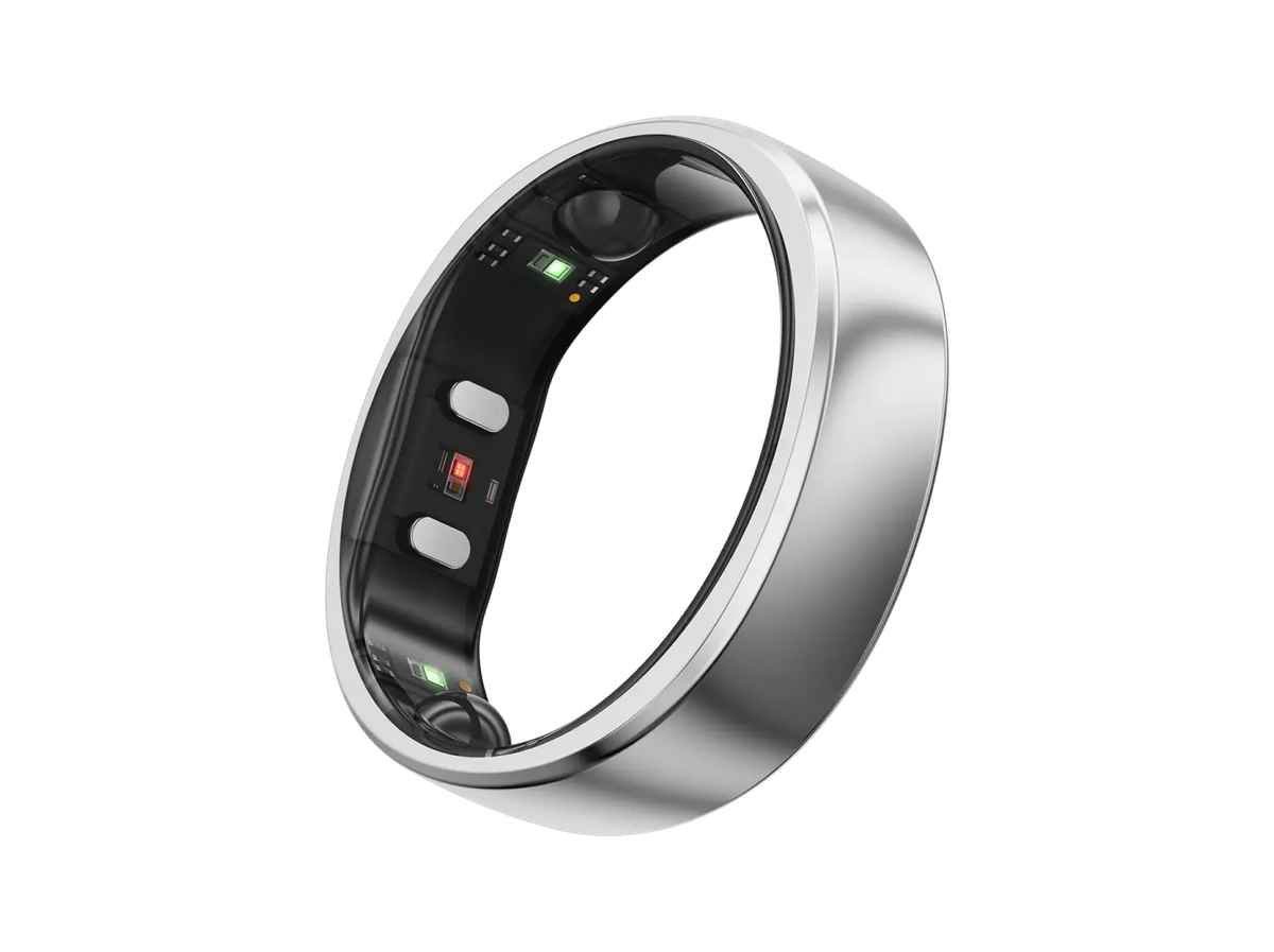 RingConn Gen 2 smart ring in Future Silver - front view