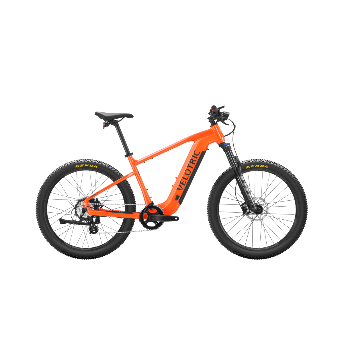 Velotric Summit 1 e-MTB in Sunrise Orange, side view