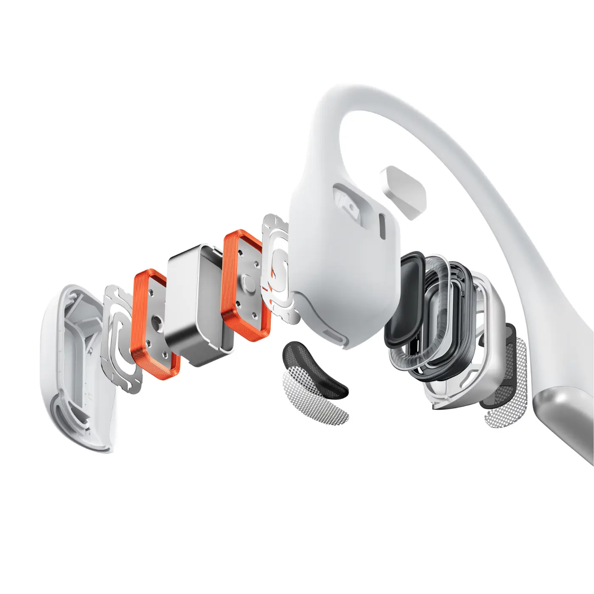 Shokz OpenRun Pro2 headphones in Silver - detail view
