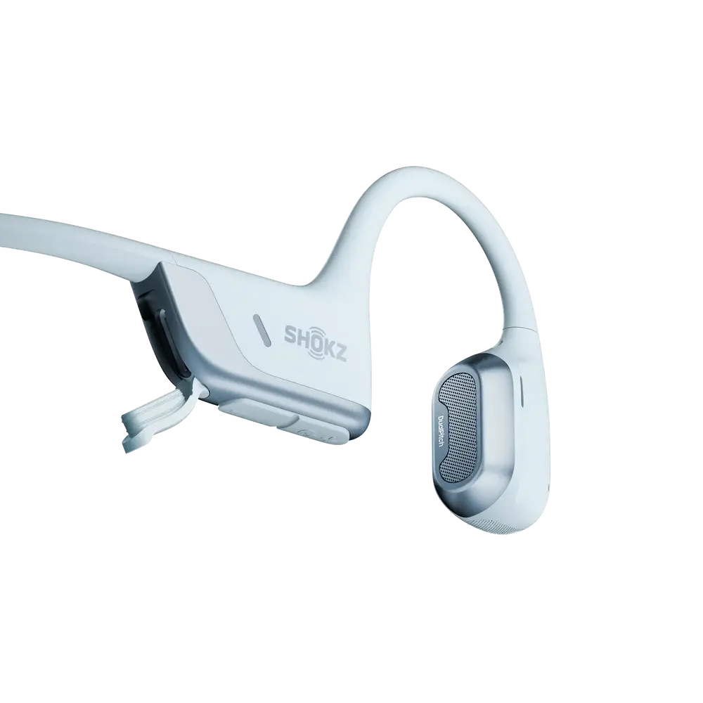 Shokz OpenRun Pro2 headphones in Light Blue - detail view