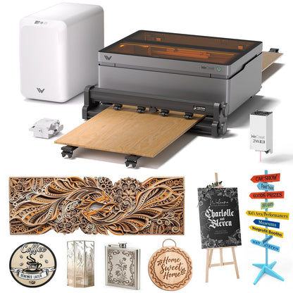 WeCreat Vision Pro 45W laser engraver - work area detail