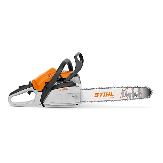 STIHL MS 162 chainsaw with 16-inch bar and chain - front view